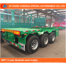 40FT 3 Axle Skeletal Semi-reboque